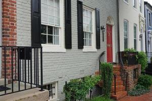 georgetown dc Washington hus under de regn foto