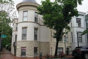 georgetown dc Washington hus under de regn foto