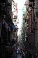 Neapel, Italien - februari 1 2020 - quatrieri spagnoli i engelsk spanska distrikt foto