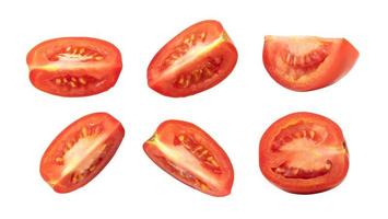 uppsättning av skiva tomat element foto