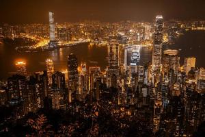 stadsbilden i Hong Kong City, Kina foto