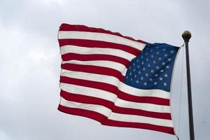 amerikan USA vinka flagga foto