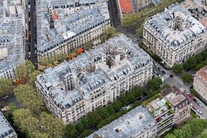 paris tak och byggnad Stadsutsikt foto