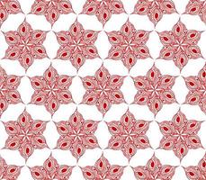 sömlös symmetrisk mönster av abstrakt röd grafisk element på en vit bakgrund, textur, design foto