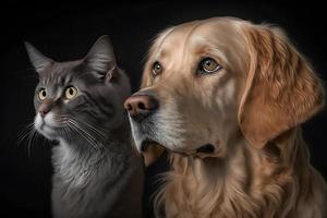 porträtt söt grå tabby katt i kartong låda på golv på Hem fotografi foto