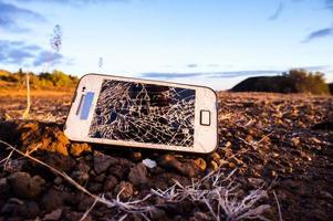 bruten knäckt telefon foto