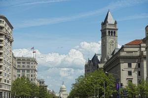 Washington dc capitol se från frihet torg foto