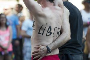 Gay stolthet regnbåge fred flagga foto