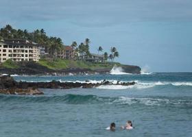 pacific hav vågor på de Strand foto