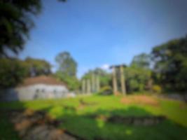 defocused suddig Foto av en schimpans eller orangutang inhägnad på de ragunan Zoo.