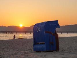 binz strand på rugen ö i Tyskland foto