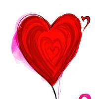 röd hjärta former för valentines dag foto
