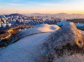 utsikt över Seoul staden, Sydkorea foto