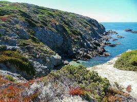 kretan grekland vild strand landskap foto