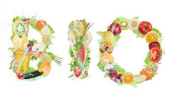 friska bio mat för wellness foto