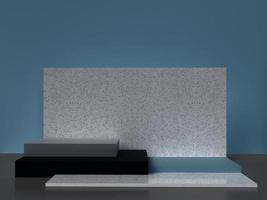 minimalistisk 3d-rendering av abstrakta geometriska former