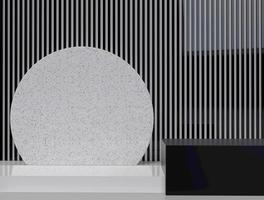 minimalistisk 3d-rendering av abstrakta geometriska former