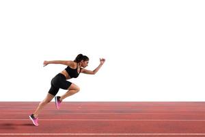 atletisk kvinna löpare foto