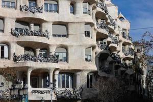 modernist och modernist byggnader i de stad av barcelona foto