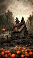 dyster landskap i hedra av halloween foto