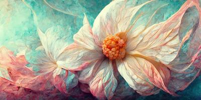 en blomma av passionen pastell färger runda illustration design foto