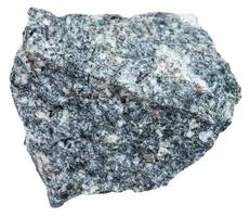diorit mineral isolerat på vit bakgrund foto