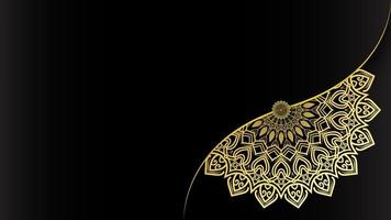 lyx mandala bakgrund med gyllene arabesk mönster arabicum islamic öst stil.dekorativ mandala för skriva ut, affisch, omslag, broschyr, flygblad, baner. foto