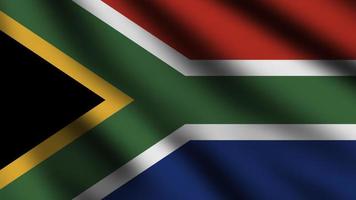 söder afrika flagga blåser i de vind. full sida flygande flagga. 3d illustration foto