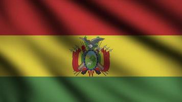 bolivia flagga vinka i de vind med 3d stil bakgrund foto