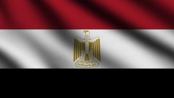 egypten flagga blåser i de vind. full sida flygande flagga. 3d illustration foto