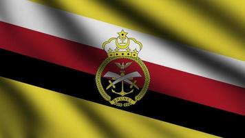 brunei flagga vinka i de vind med 3d stil bakgrund foto