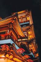 tempel i chinatown i singapore foto