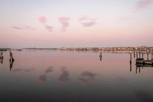 solnedgång över havet foto