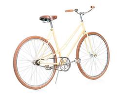 eleganta brun cykel isolerat på vit foto