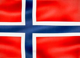 bouvet island flag - realistiskt viftande tygflagga foto