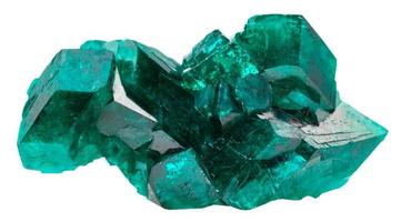 druse av smaragdgrön kristaller av dioptas foto