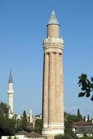 antalya gammal stad moské minareter foto
