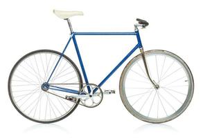 eleganta hipster cykel isolerat på vit foto