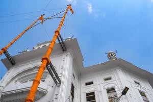 se av detaljer av arkitektur inuti gyllene tempel - harmandir sahib i amritsar, punjab, Indien, känd indisk sikh landmärke, gyllene tempel, de huvud fristad av sikher i amritsar, Indien foto