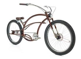 retro styled cykel isolerat på en vit foto