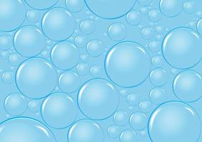 3d bubblor under vattnet på blå bakgrund. tvål bubblor vektor illustration foto