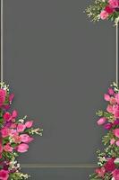 färgrik enkel blommig dekoration, mycket liten blomma illustration, bakgrund mall, kreativ arrangemang av natur och blommor. Bra för baner, bröllop kort inbjudan förslag, design element, och Övrig. foto