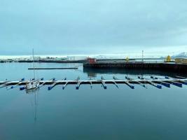 en se av de sjöfrukt på reykjavik i island i de vinter- foto