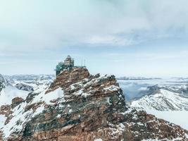 antenn panorama se av de sfinx observatorium på Jungfraujoch - topp av Europa foto