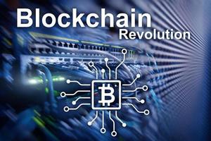 blockchain-revolution, innovationsteknik i modern verksamhet. foto