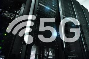 5g snabbt trådlöst internetanslutning kommunikation mobilt teknologikoncept. foto