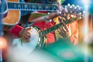 banjospelare i countrybandet foto