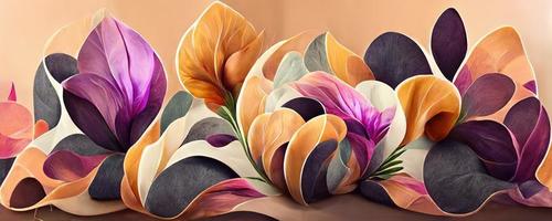 abstrakt färgrik blommor för bakgrund tapet foto