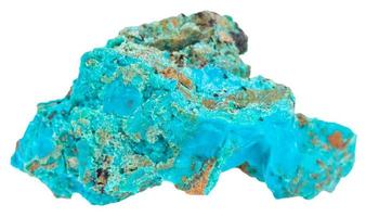 bit av blå chrysocolla mineral sten foto