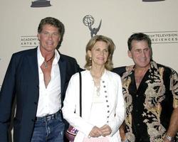 David hasselhoff lindsay wagner och paul michael glaseremmy hämma jämlikar grupp receptionen akademi av TV konst vetenskapsnr hollywood caaugust 11 20072007 foto